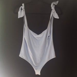 Free People light blue thong bodysuit